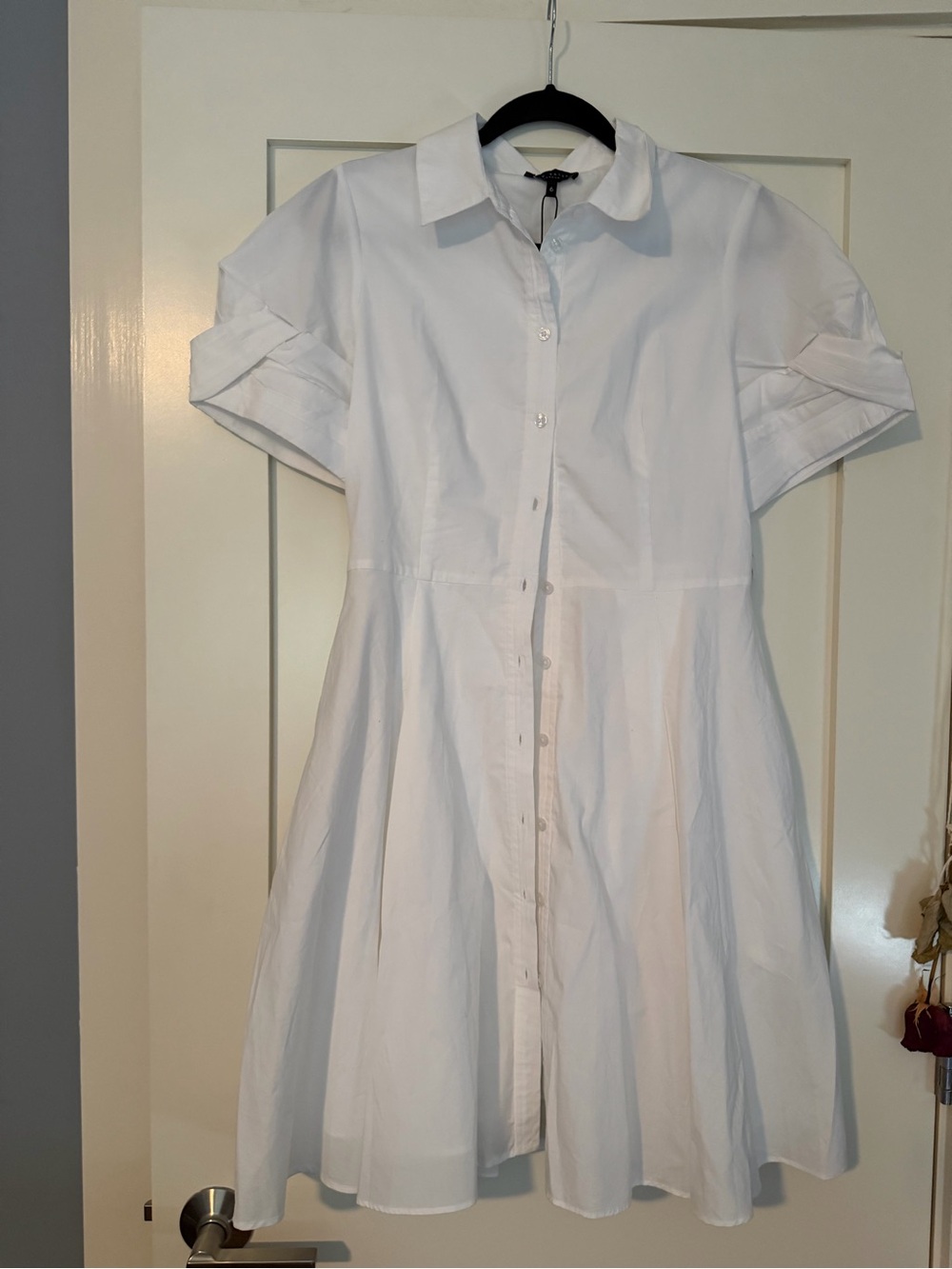 NWT Ted Baker Classic White Button-Front Shirt Dress